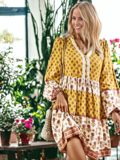 Vestido bohemio con estampado floral