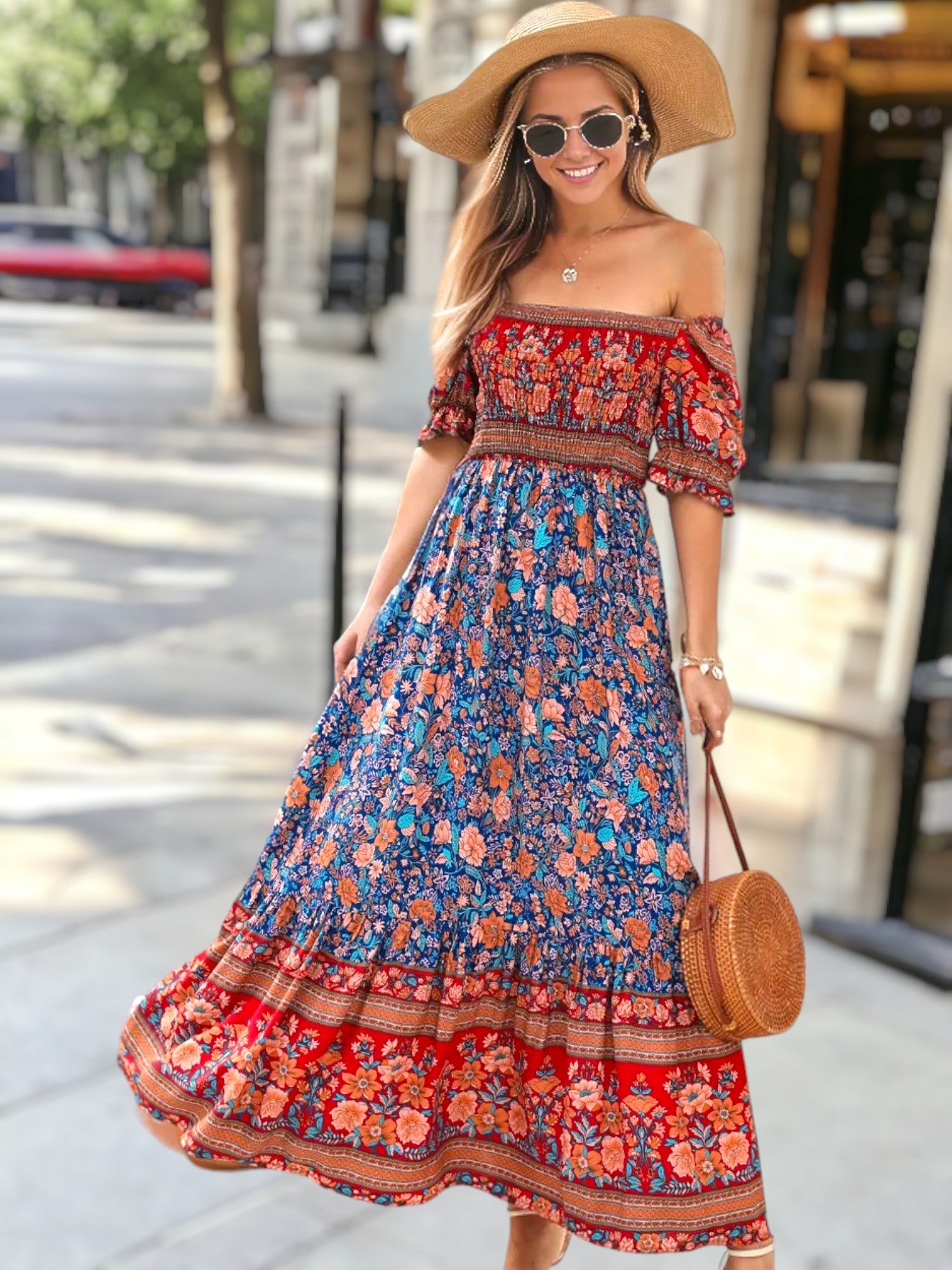 Bohemian off shoulder best sale