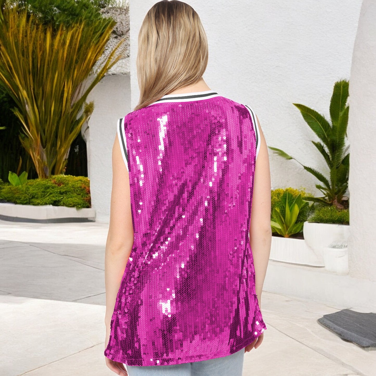 Sparkle Glitter Number 1 T-Shirt Sequin Tank Top Blouse