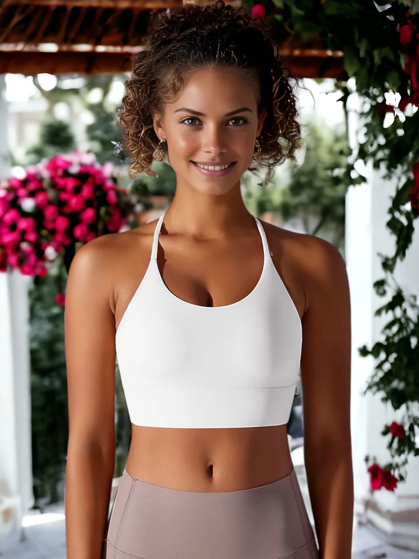 Crossed Back Fitness Yoga Sports Bra