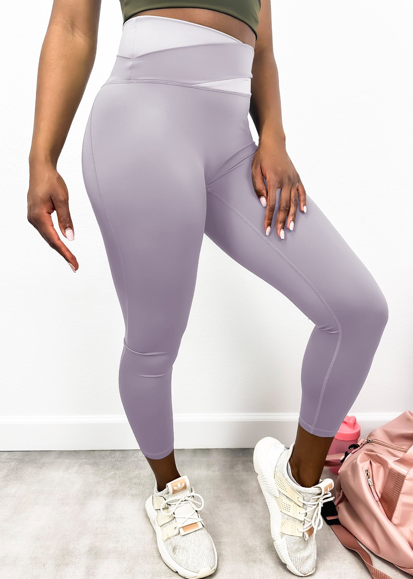 Two Toned Cross High Waist Leggings