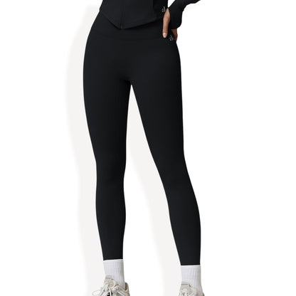 Anna-Kaci Women's High-Waisted Ribbed Fitness Leggings