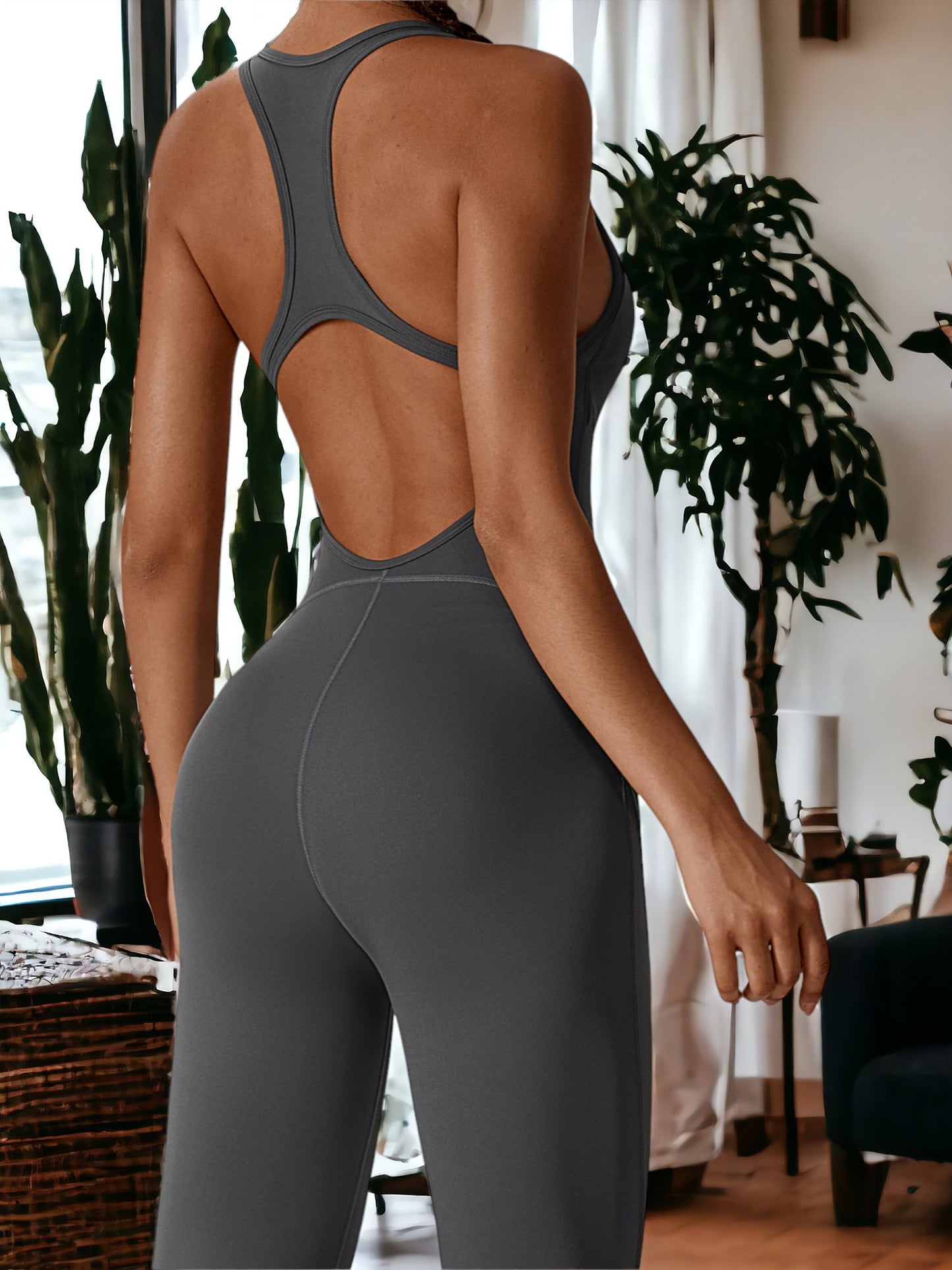 High Elastic Tight Fitting One-Piece Yoga Suit