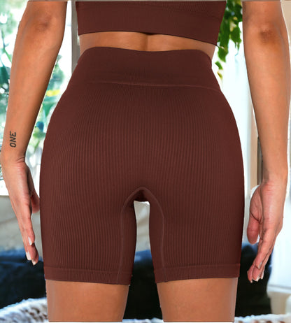 Seamless Threaded Hip Yoga Shorts