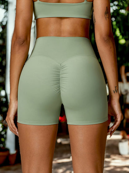 High-Waisted Abdominal Control Yoga Shorts