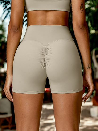 High-Waisted Abdominal Control Yoga Shorts