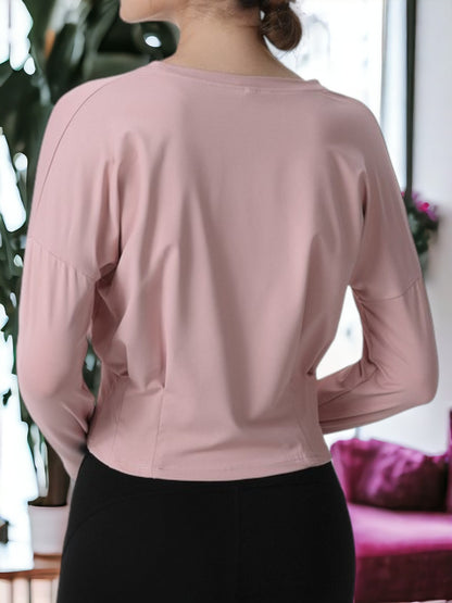 Breathable and Versatile Long Sleeved Fitness Yoga Sweatshirt