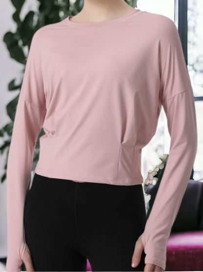 Breathable and Versatile Long Sleeved Fitness Yoga Sweatshirt