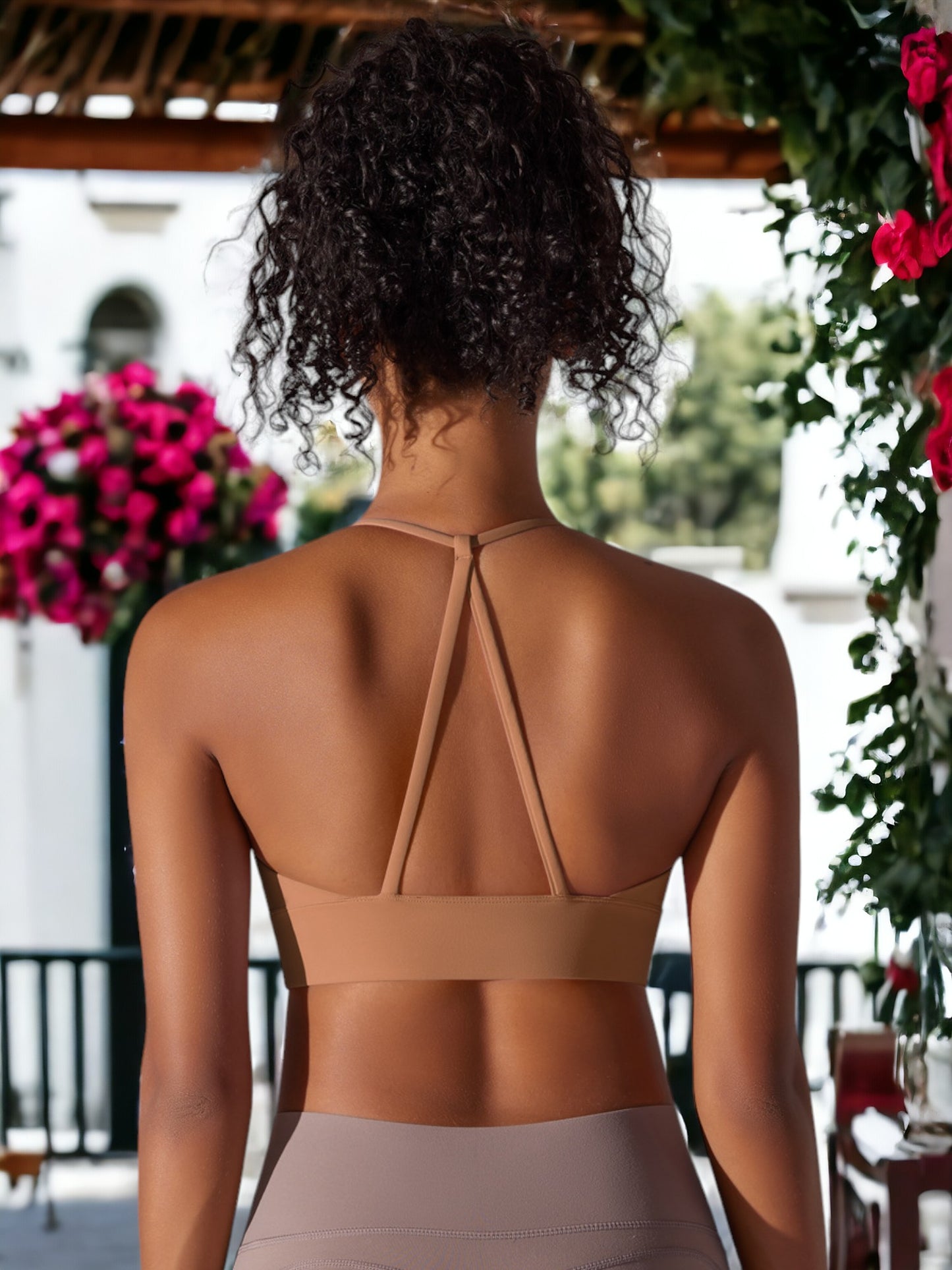 Crossed Back Fitness Yoga Sports Bra