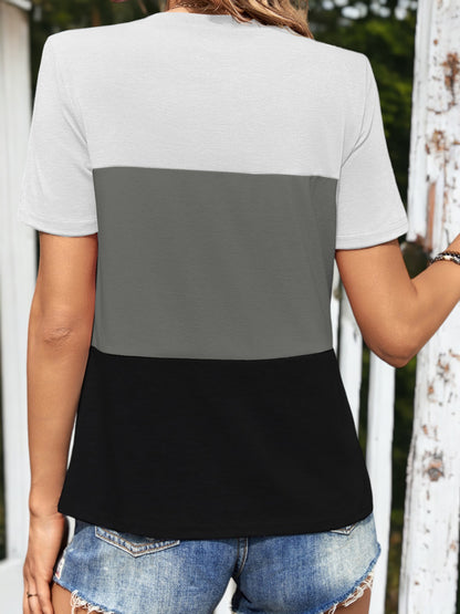 Camiseta con bloques de color triples