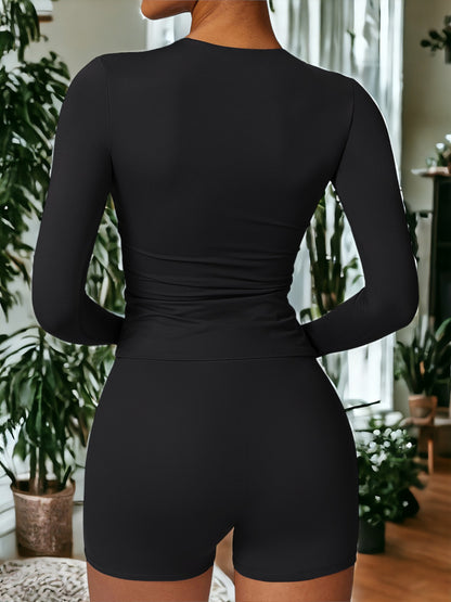 Breathable Long-Sleeved Fitness Top