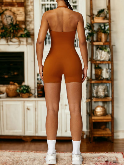 Halter Neck One-Piece Yoga Jumpsuit