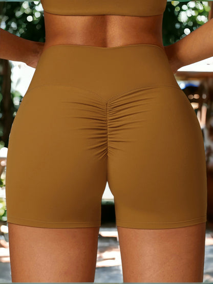 High-Waisted Abdominal Control Yoga Shorts