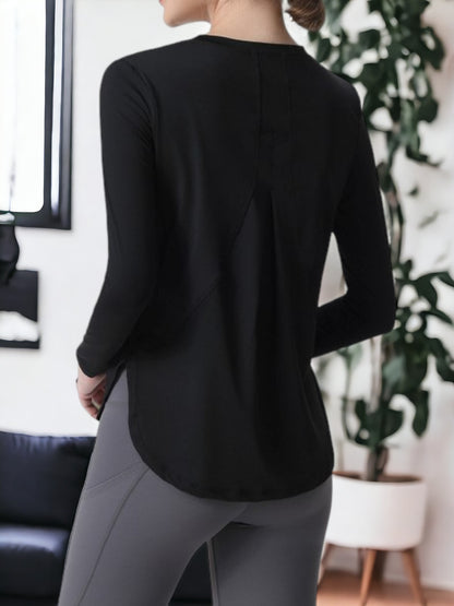 Loose Slim Long Sleeved Quick Drying Yoga Sweatshirt