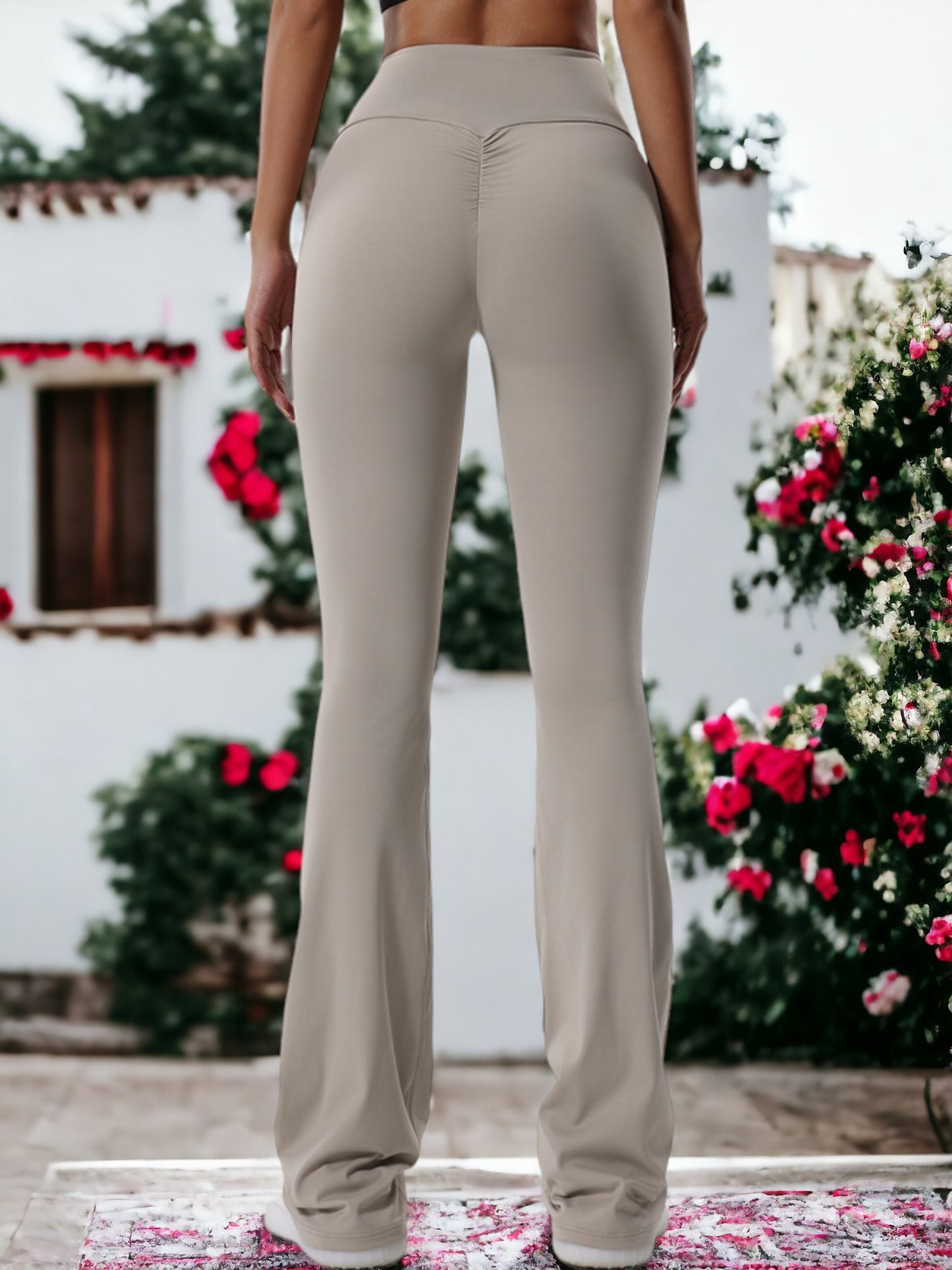 Flared Butt Lifting Slimming Trousers