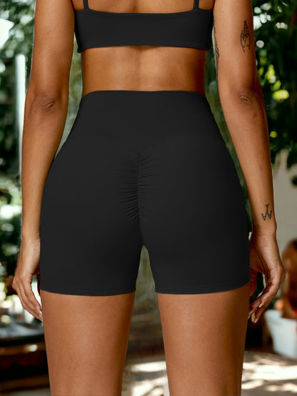 High-Waisted Abdominal Control Yoga Shorts