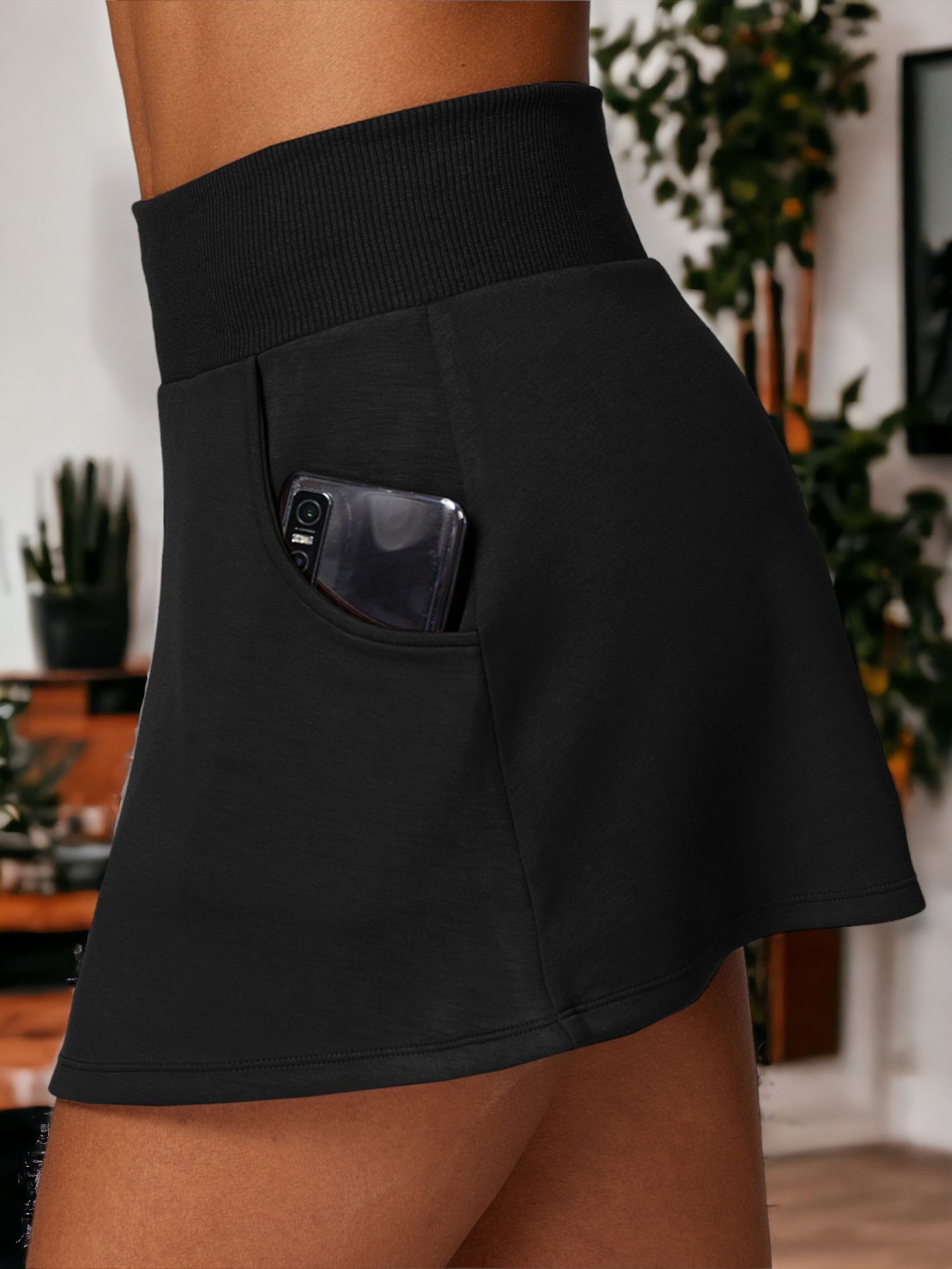 High-Waist Sports Breathable Fitness A-Line Skirt