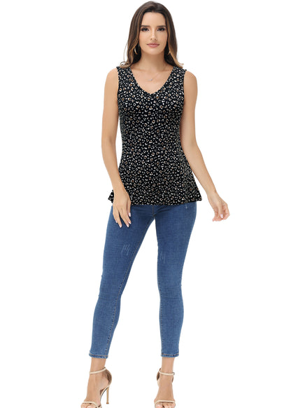 Leopard Print V-Neck Tank Top