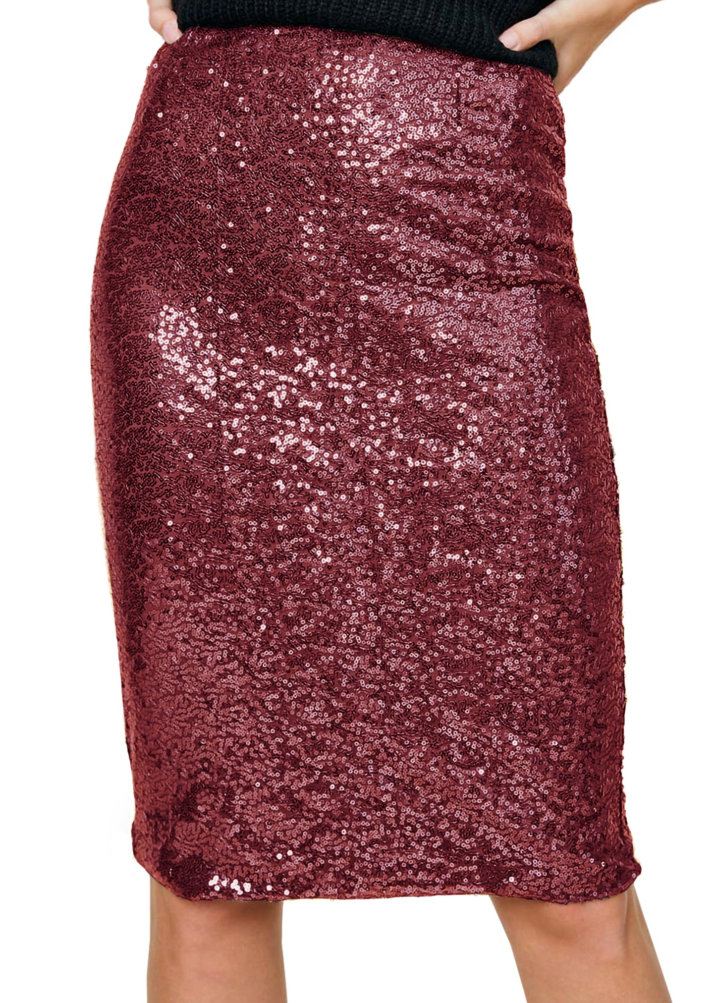 Sparkly Sequins Cocktail Midi Skirt