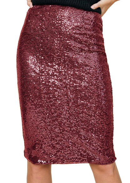 Sparkly Sequins Cocktail Midi Skirt