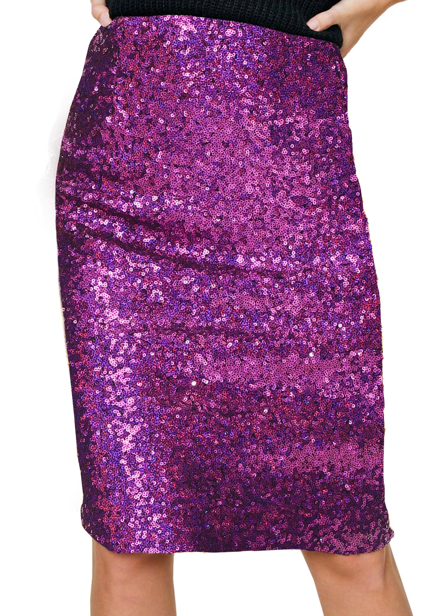 Sparkly Sequins Cocktail Midi Skirt