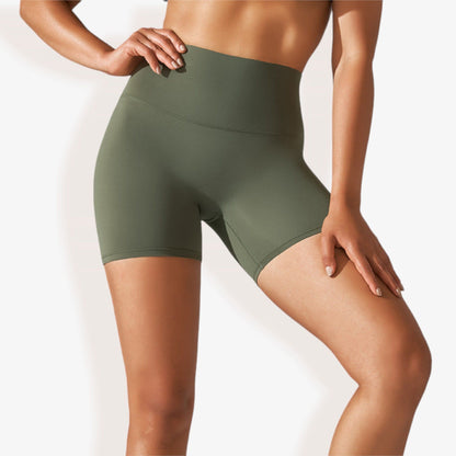 High Waist Seamless Biker Shorts with Compression Fit