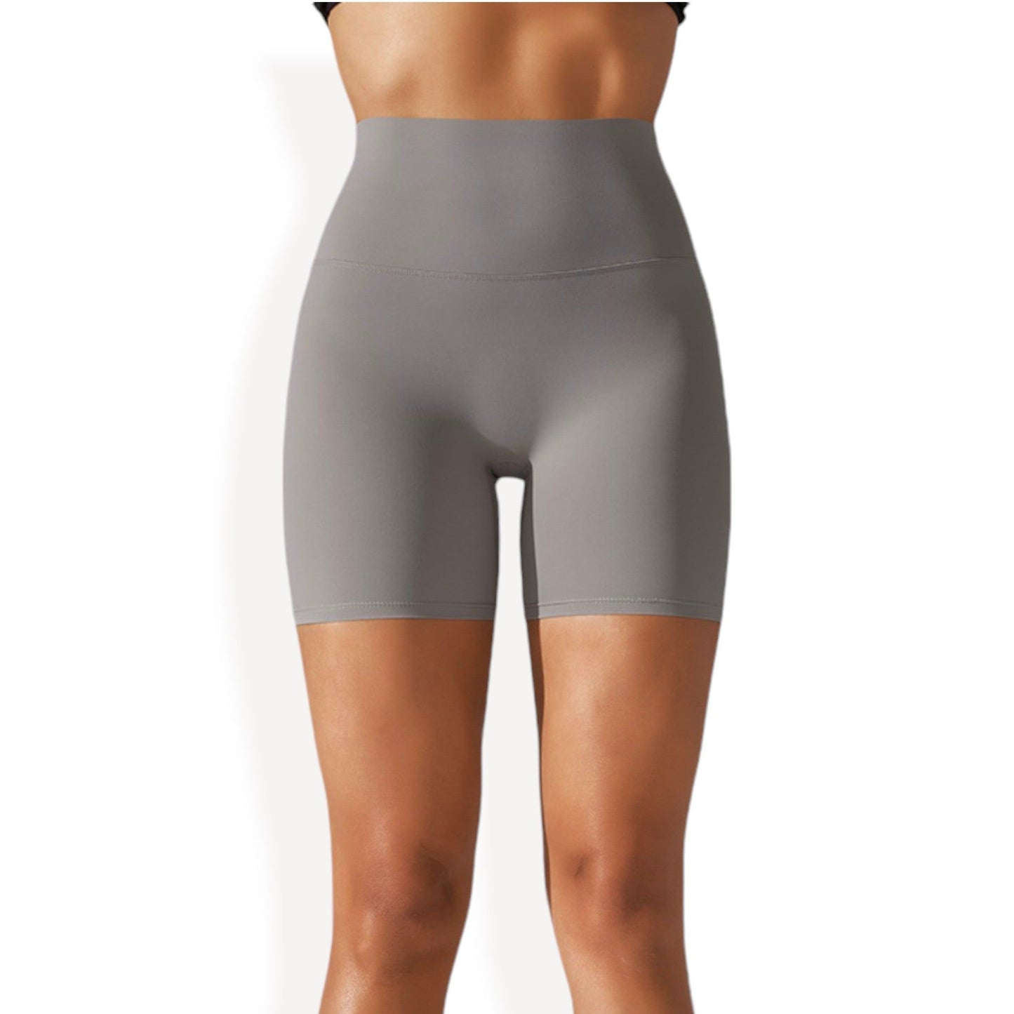 High Waist Seamless Biker Shorts with Compression Fit