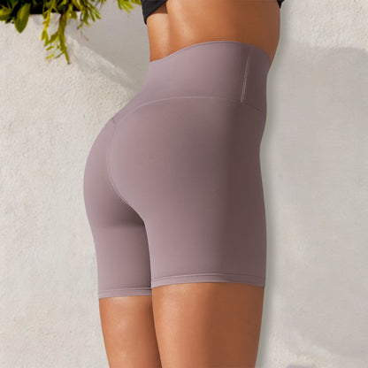 High Waist Seamless Biker Shorts with Compression Fit