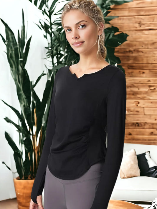 Loose Slim And Quick Drying Long Sleeved Yoga Sweatshirt