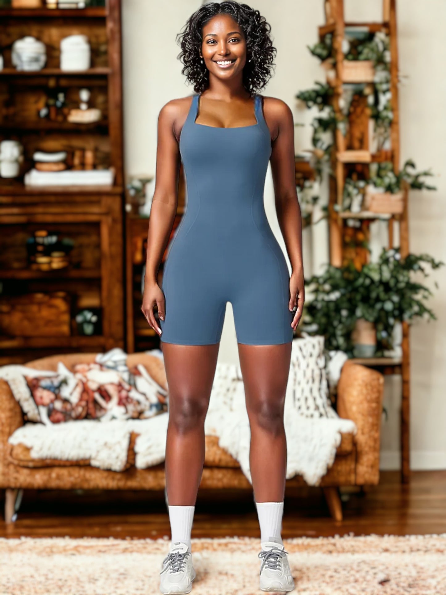 Halter Neck One-Piece Yoga Jumpsuit