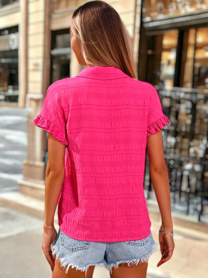 Camisa con estampado de rayas texturizadas 