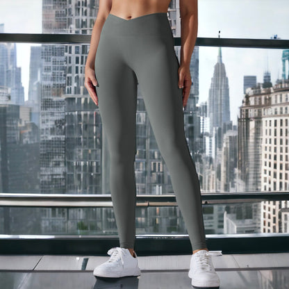 Ribbed V-Waist Activewear Leggings