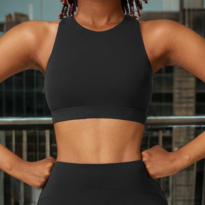 Back Cutout Racerback Sports Bra