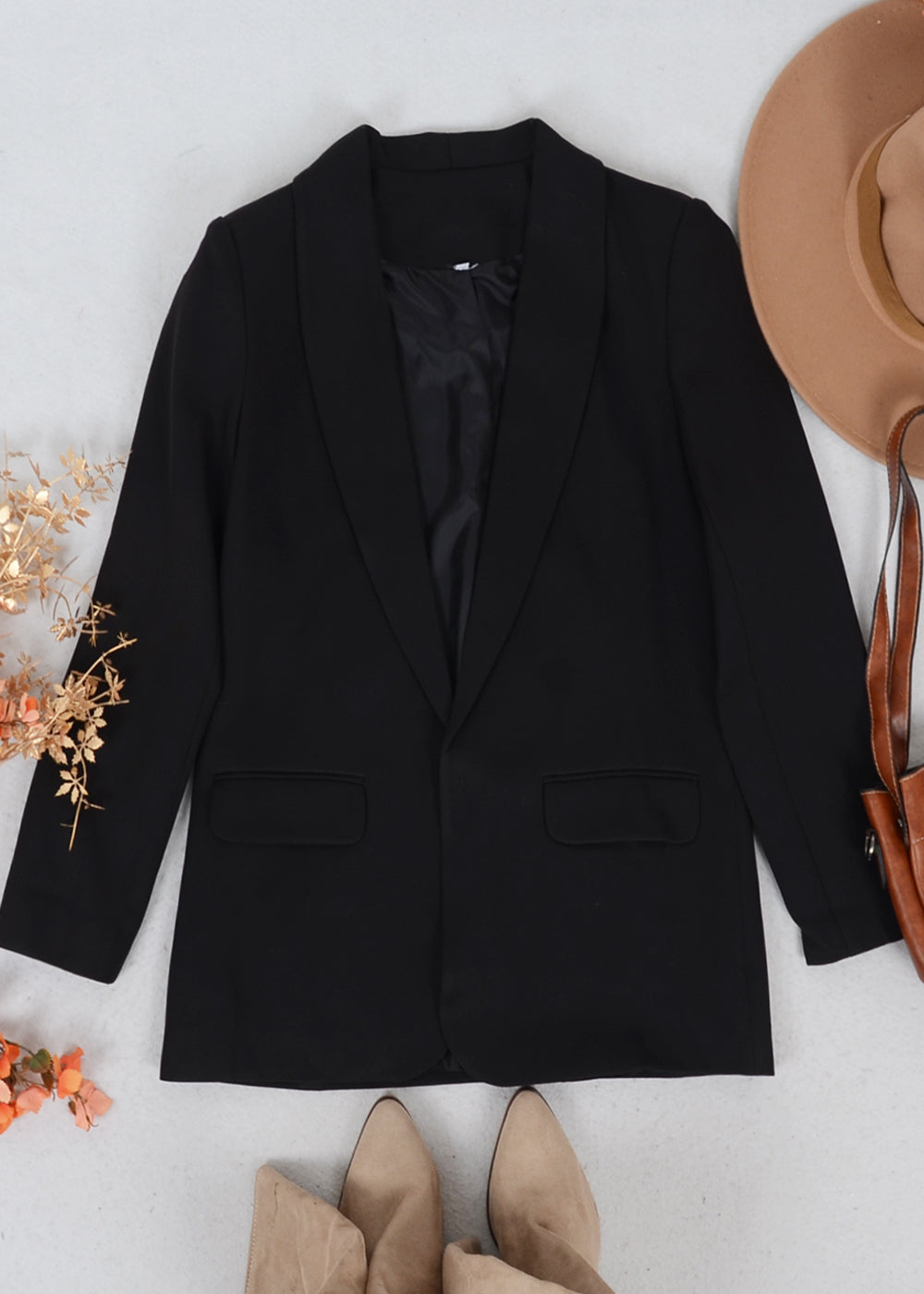 Classic Open Front Blazer