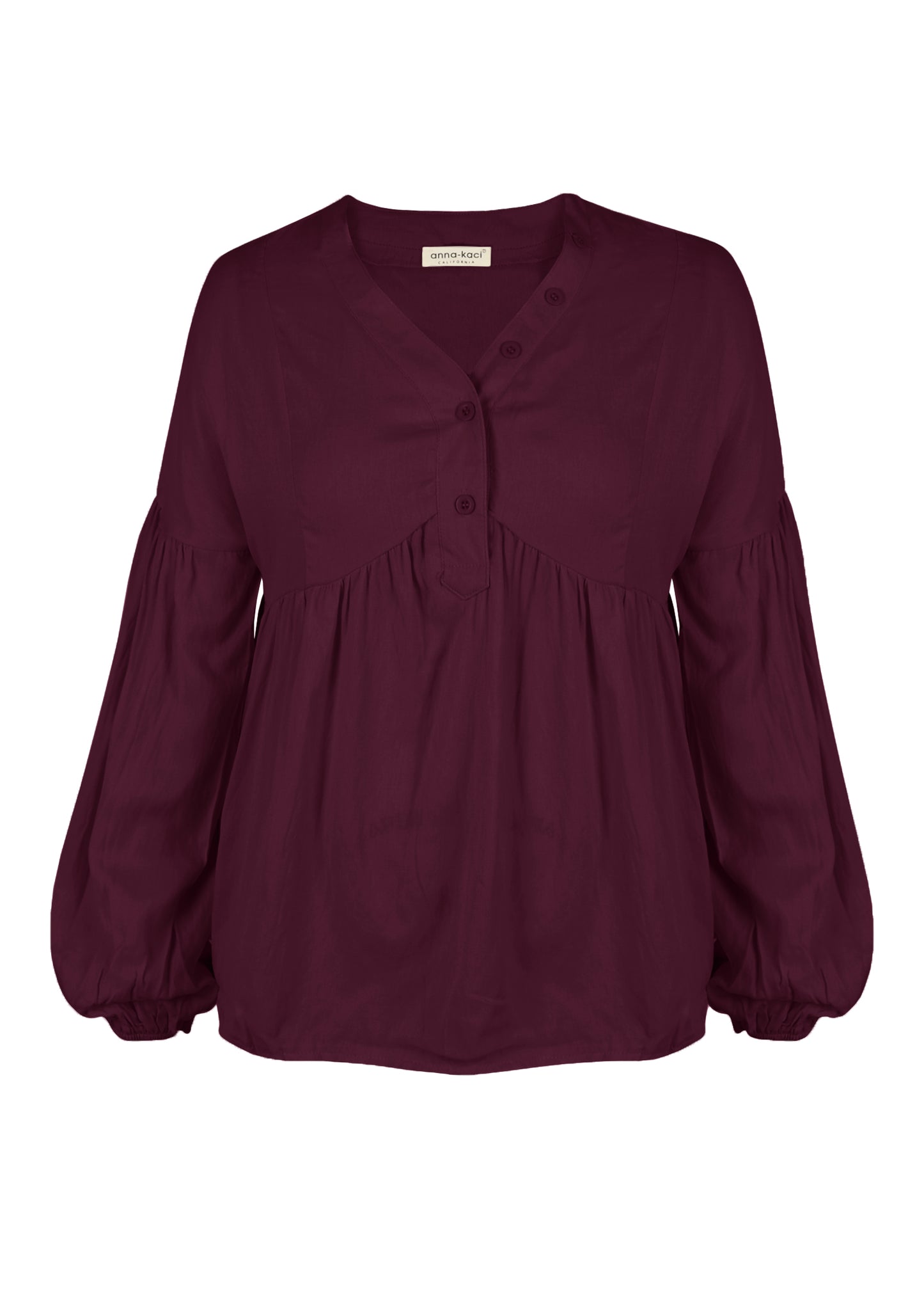 Button Detail Solid Blouse