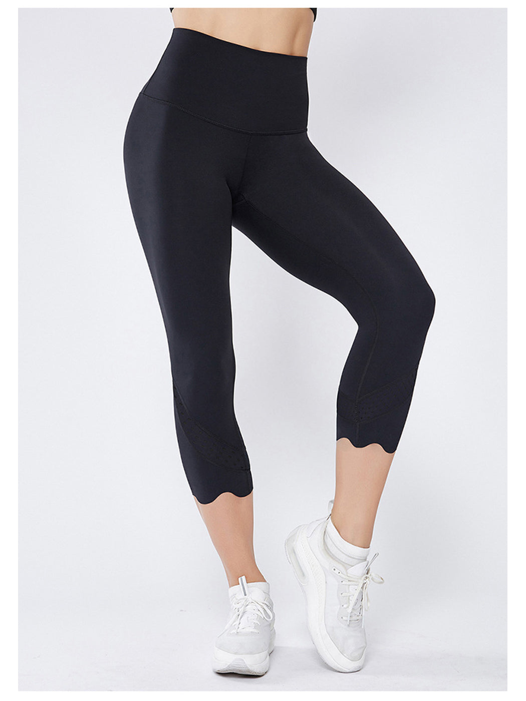 Scalloped yoga shop pants