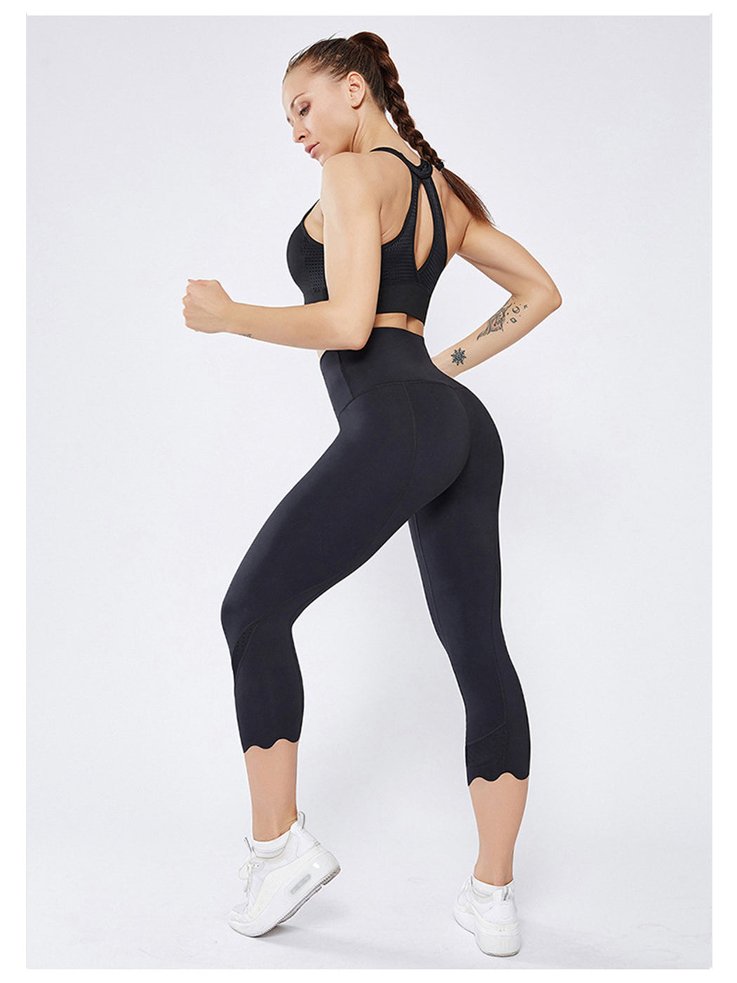 Scalloped hot sale workout leggings