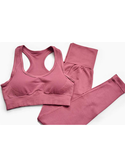 Conjunto cómodo de 2 piezas para yoga y fitness