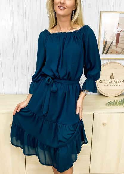 Off Shoulder Tie Front Dress