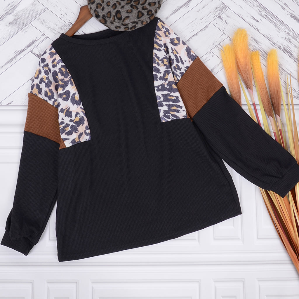 Leopard Pullover Knit Sweater