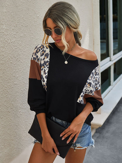 Leopard Pullover Knit Sweater