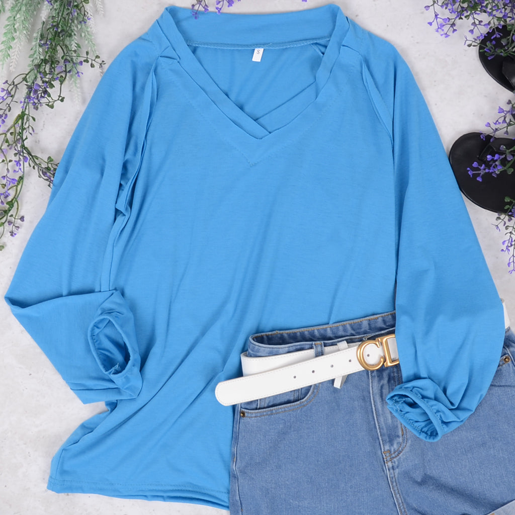 V Neck Long Sleeve Shirt