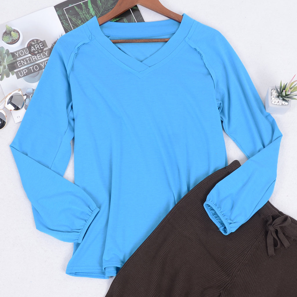 V Neck Long Sleeve Shirt