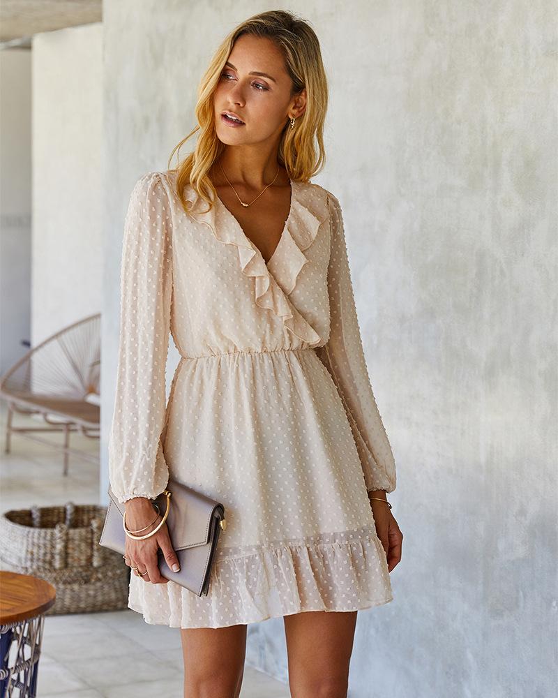 Clip Dot Summer Ruffle Dress