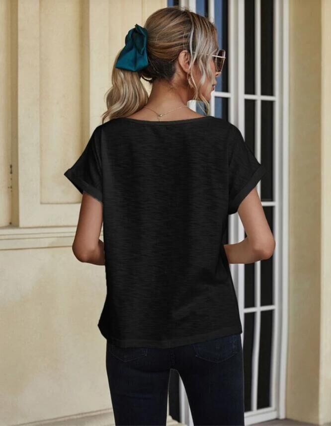 Lace Yoke Dolman Tee