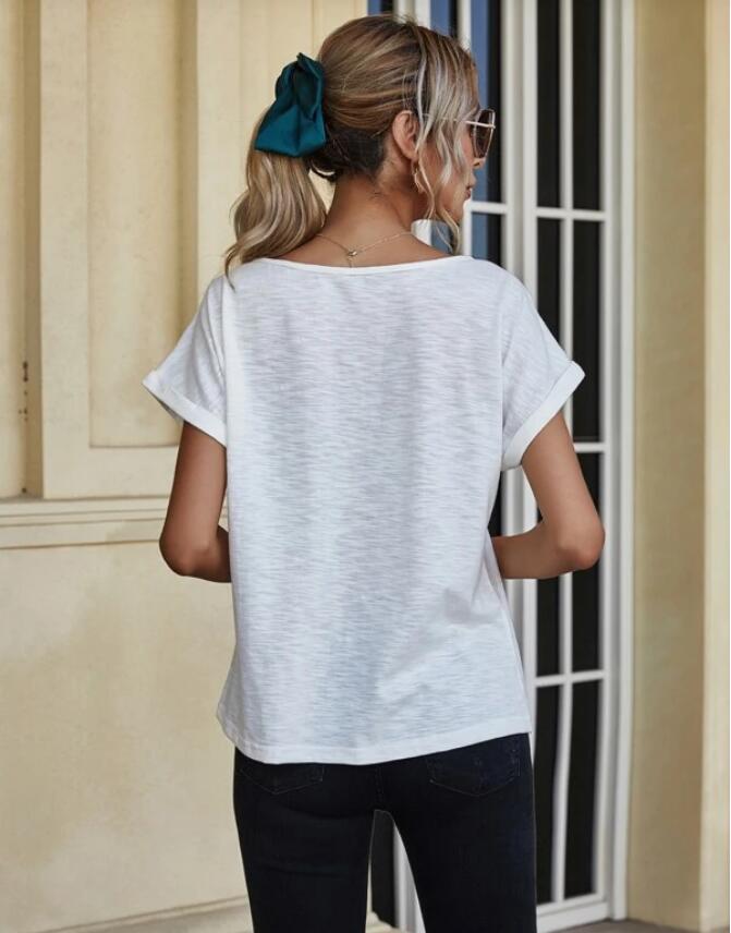 Lace Yoke Dolman Tee