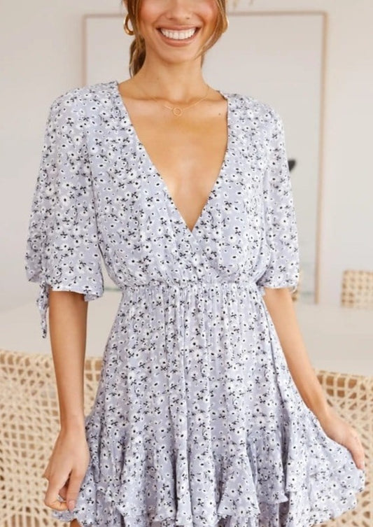 Soft Daisy Gathered Dress