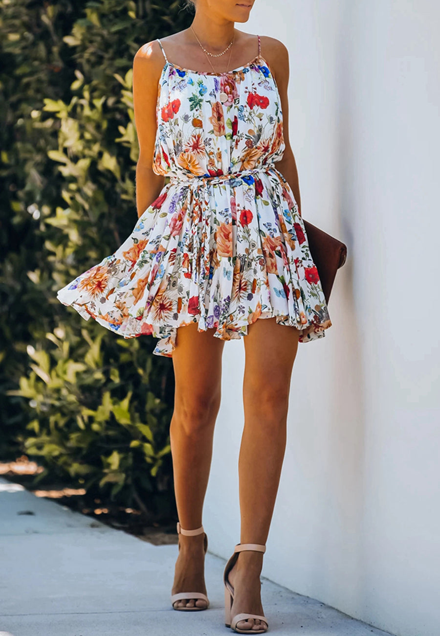 Vestido de verano con estampado floral multicolor