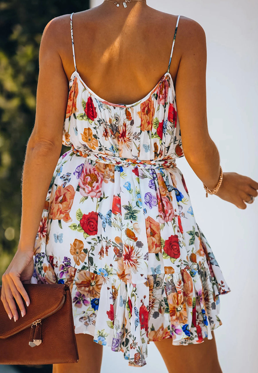 Vestido de verano con estampado floral multicolor