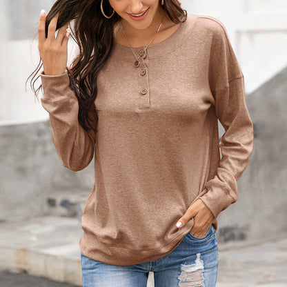 Button Up Lux Long Sleeve Top